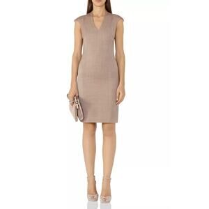 Reiss Turner Wool-Blend Dress, Tan, Size 6
